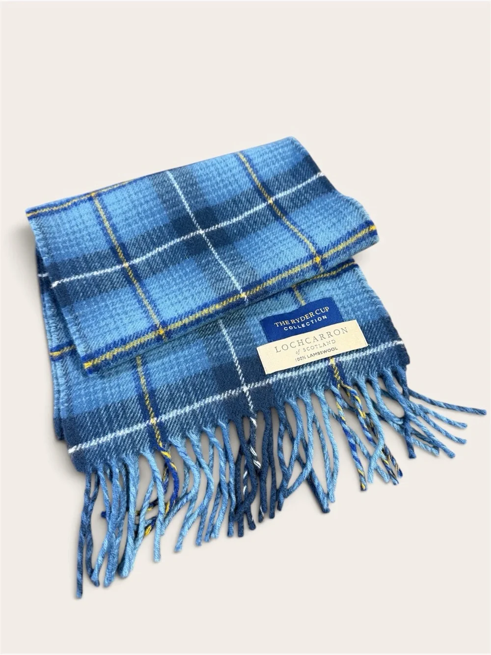 NWOT Lochcarron of Scotland The Ryder Cup Collection 100% Lambswool Plaid Scarf